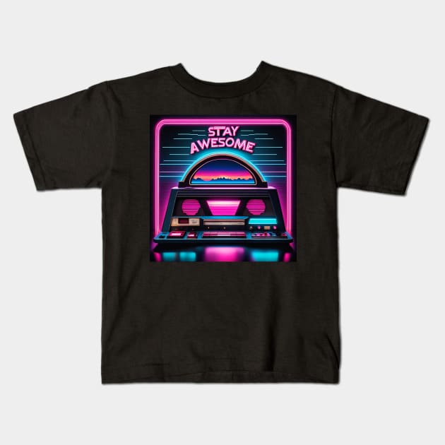 Stay Awesome Kids T-Shirt by 617406